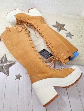 Converse Chuck 70 De Luxe Heel XX Platform High Western sneaker boots size 8 New